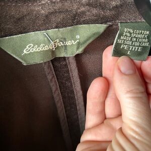 Vintage Eddie Bauer Petite Brown Cotton-Blend Jacket